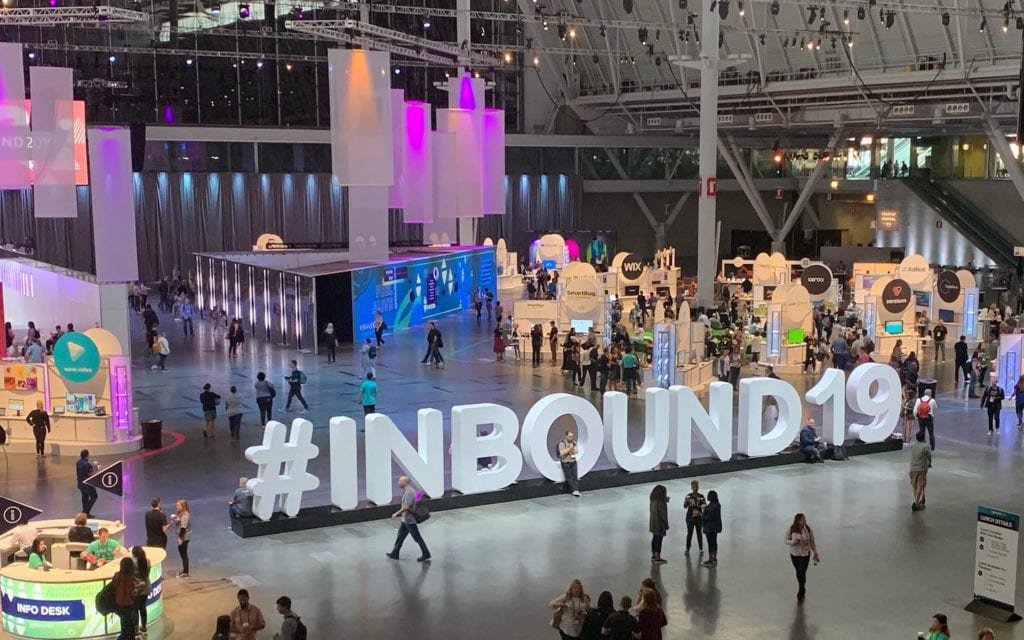 Bird's eye point of view of HubSpot's Inbound marketing conference