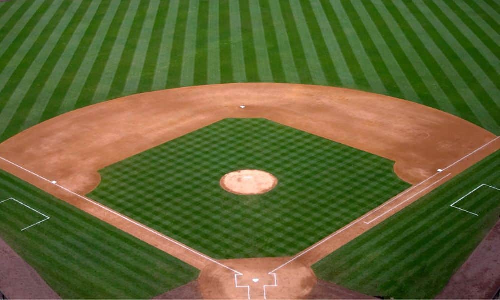 baseball field with bases