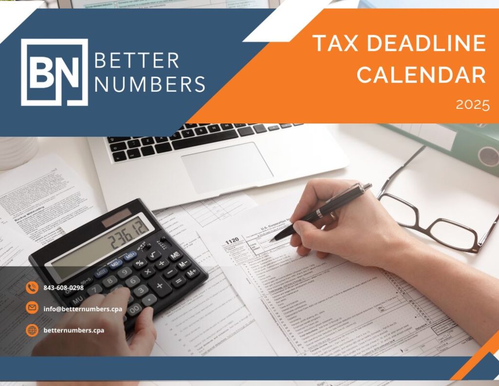 Better Numbers Tax Calendar